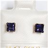 Image 1 : 14K YELLOW GOLD IOLITE EARRINGS