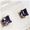 Image 2 : 14K YELLOW GOLD IOLITE EARRINGS