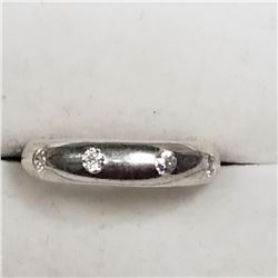 STERLING SILVER CUBIC ZIRCONIA RING SIZE 7