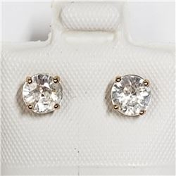 10K YELLOW GOLD CUBIC ZIRCONIA EARRINGS
