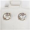 Image 1 : 10K YELLOW GOLD CUBIC ZIRCONIA EARRINGS