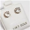 Image 3 : 10K YELLOW GOLD CUBIC ZIRCONIA EARRINGS