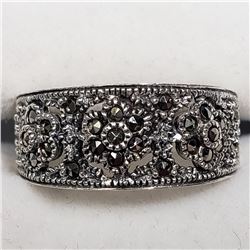 STERLING SILVER MARCASITE RING SIZE 7.5