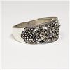 Image 3 : STERLING SILVER MARCASITE RING SIZE 7.5