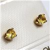 Image 2 : 14K YELLOW GOLD YELLOW TOPAZ EARRINGS