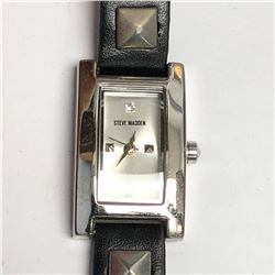 14) STEVE MADDEN BLACK LEATHER WATCH