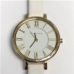 40) ANNE KLEIN WHITE LEATHER WOMENS WATCH