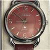 Image 1 : 42) ROOTS RED LEATHER WATCH