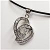 Image 2 : 78) STERLING SILVER CUBIC ZIRCONIA NECKLACE