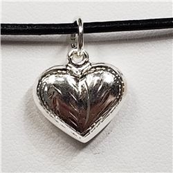 72) STERLING SILVER HEART NECKLACE