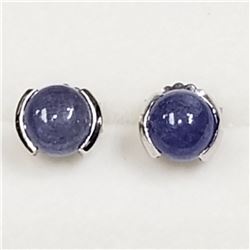 74) STERLING SILVER AMETHYST EARRINGS