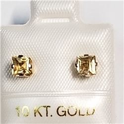 57) 10K YELLOW GOLD CITRINE EARRINGS