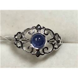 19) STERLING SILVER AMETHYST RING SIZE 8.25
