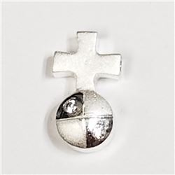 80) STERLING SILVER CUBIC ZIRCONIA PENDANT