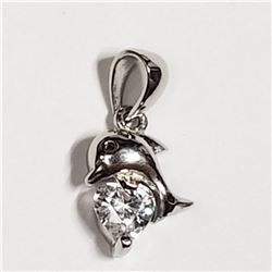 90) STERLING SILVER CUBIC ZIRCONIA PENDANT