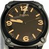 Image 1 : 28) FOSSIL BLACK AND DARK BROWN WATCH WORKING