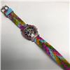Image 2 : 29) MULTICOLOURED WATCH WITH PEACE SYMBOL WORKING