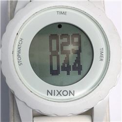 34) NIXON WHITE AUTOMATIC STOPWATCH WORKING