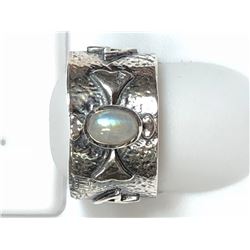 48) STERLING SILVER LABRADORITE RING SIZE 7