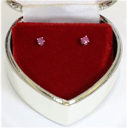 97) STERLING SILVER RUBY EARRINGS
