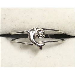 25) STERLING SILVER CUBIC ZIRCONIA TOE RING