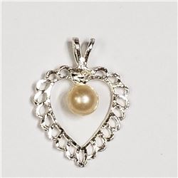 60) STERLING SILVER FRESHWATER PEARL PENDANT