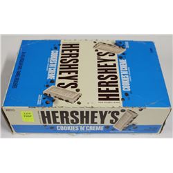 BOX OF HERSEY'S COOKIES AND CREAM BARS