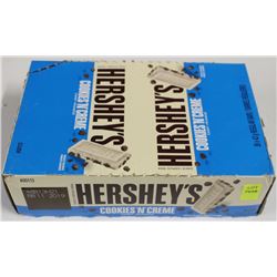 BOX OF HERSEY'S COOKIES AND CREAM BARS