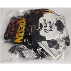 BAG OF CHOCOLATE CARAMELS AND LICORICE
