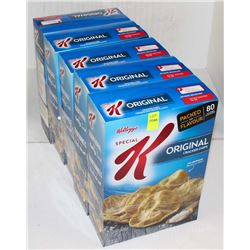 5 BOXES OF SPECIAL K ORIGINAL CRACKER CHIPS