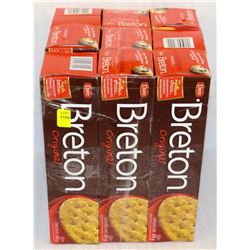 9 BOXES OF BRETON CRACKERS