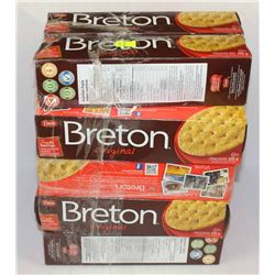 14 BOXES OF BRETON CRACKERS