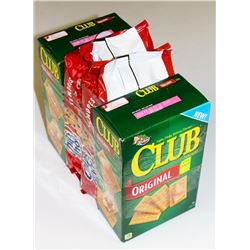 2 BOXES OF CLUB CRACKERS AND 2 PACKS CHIPS AHOY!