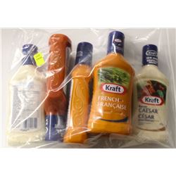 BAG OF ASSORTED BOTTLES OF SALAD DRESSING