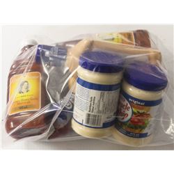 BAG OF ASSORTED BOTTLES OF SALAD DRESSING