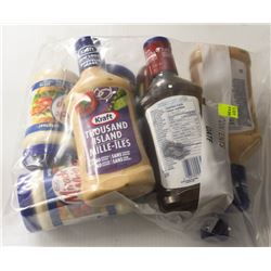 BAG OF ASSORTED BOTTLES OF SALAD DRESSING