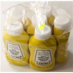 7 BOTTLES OF HEINZ YELLOW MUSTARD