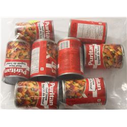 8 CANS OF PURITAN BEEF STEW