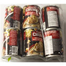 6 CANS OF CAMPBELLS CHUNKY POTATO AND BACON SOUP