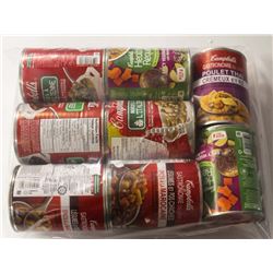 8 CANS OF ASSORTED CAMPBELLS SOUPS