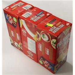 3 BOXES OF PREMIUM PLUS SALTED TOP CRACKERS
