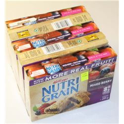5 BOXES OF NUTRIGRAIN MIXED BERRY SNACK BAR