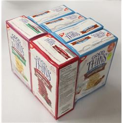 6 BOXES OF ASSORTED GOOD THINS CRACKERS