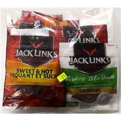 BAG OF ASSORTED JACK LINKS BEEF AND TURKEY JERKY