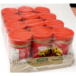 CASE OF 12 KRAFT CRUNCHY PEANUT BUTTER