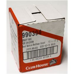 CASE OF CLUB HOUSE CHICKEN GRAVY MIX