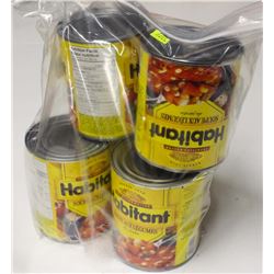 5 CANS OF HABITAT VEGETABLE SOUP