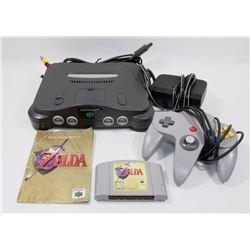 NINTENDO 64 CONSOLE WITH ONE CONTROLLER, ZELDA
