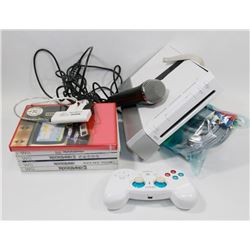 NINTENDO WII GAME CONSOLE WITH 2 CONTROLLERS,