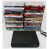 Image 1 : BOX OF DVDS SOLD WITH A DVD PLAYER